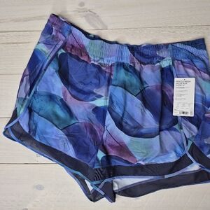 Athelta Printed Mesh Racer Run Short